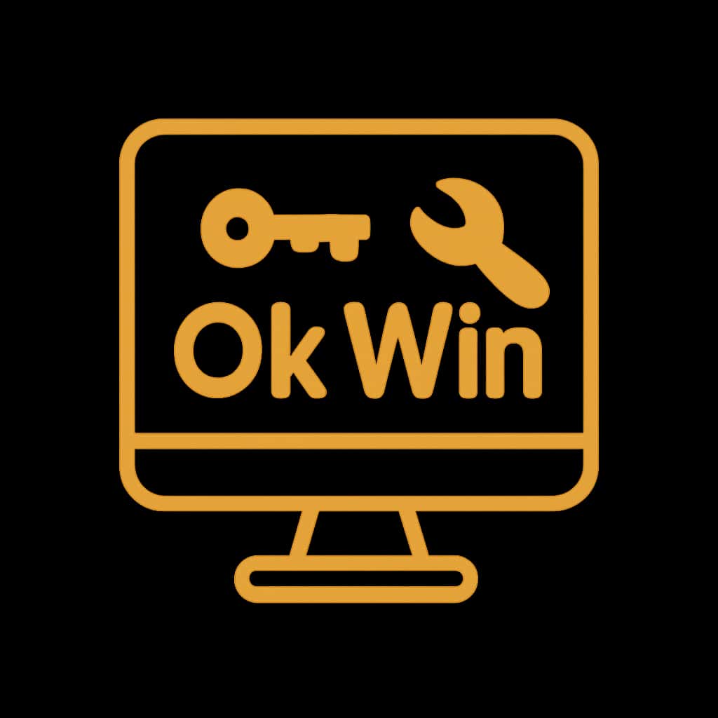 A simple badge illustrating the theme of troubleshooting Ok Win login issues.