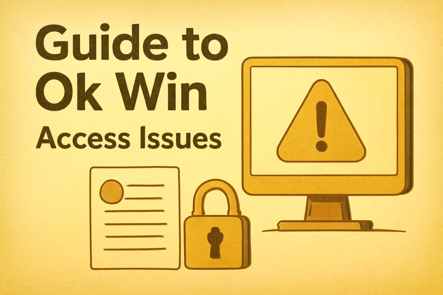 Informative visual representation of Ok Win access issues.