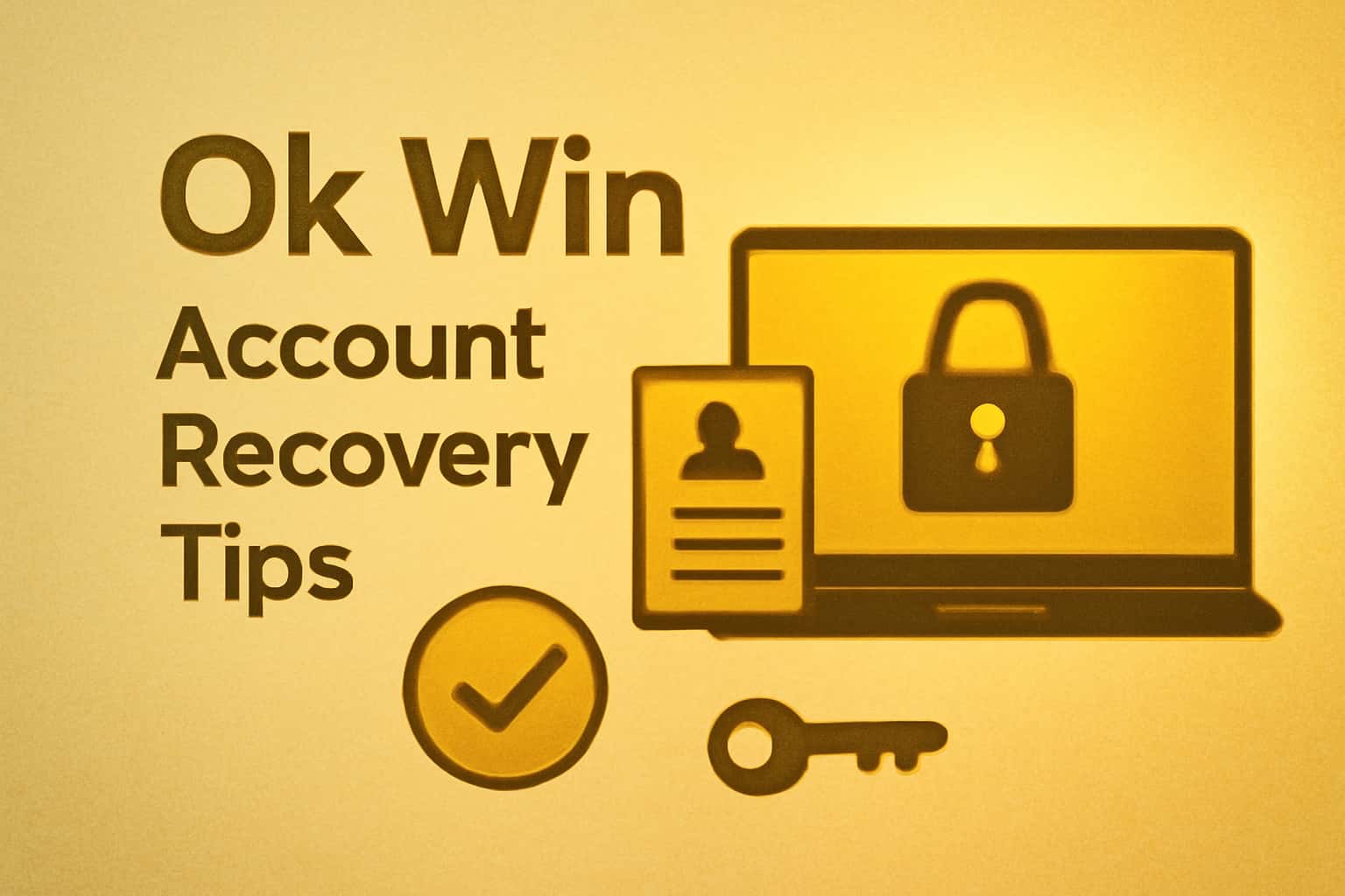 An informative scene depicting Ok Win account recovery strategies.