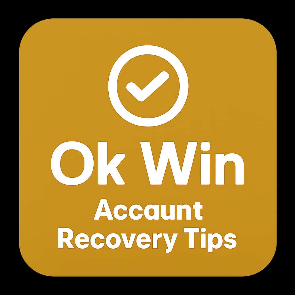 A badge symbolizing support for Ok Win account recovery.