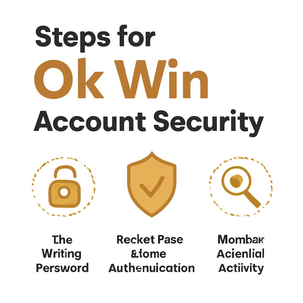 An educational diagram about Ok Win account security steps.
