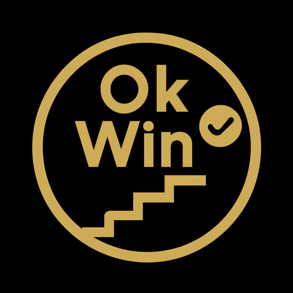 A badge representing Ok Win account security guidance.